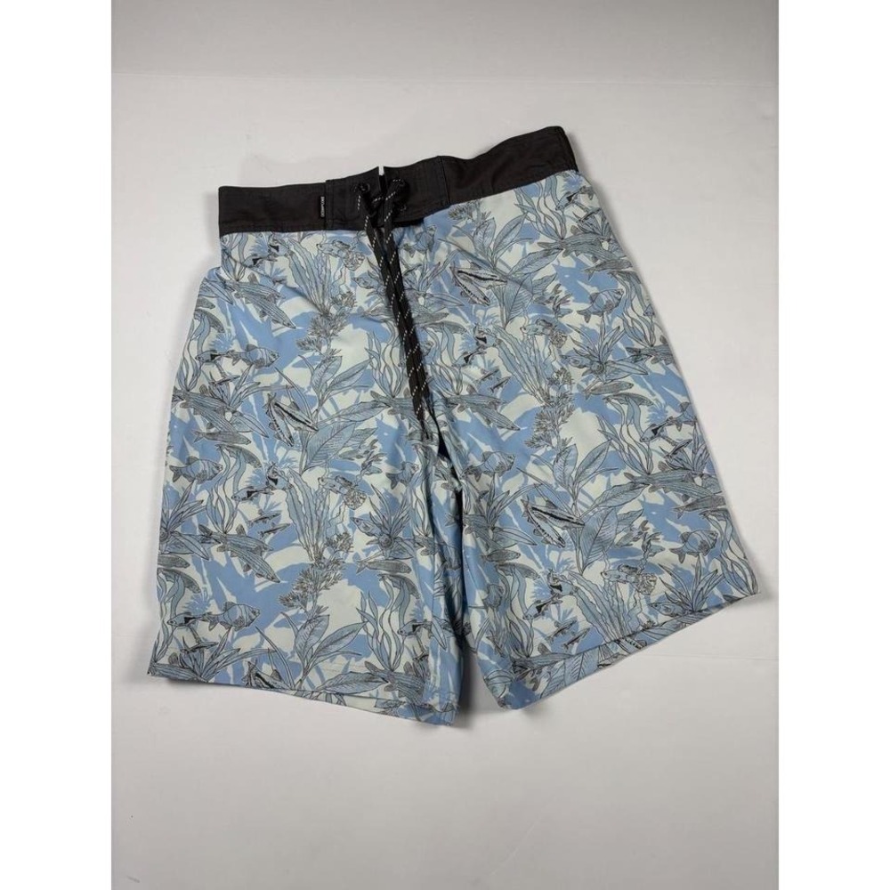Ocean + Coast Mens Blue‎ Fish Print Board Shorts Swim Trunks Medium